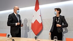 Bundespräsidentin Simonetta Sommaruga und Finanzminister Alain Berset