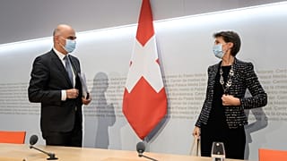 Bundespräsidentin Simonetta Sommaruga und Finanzminister Alain Berset
