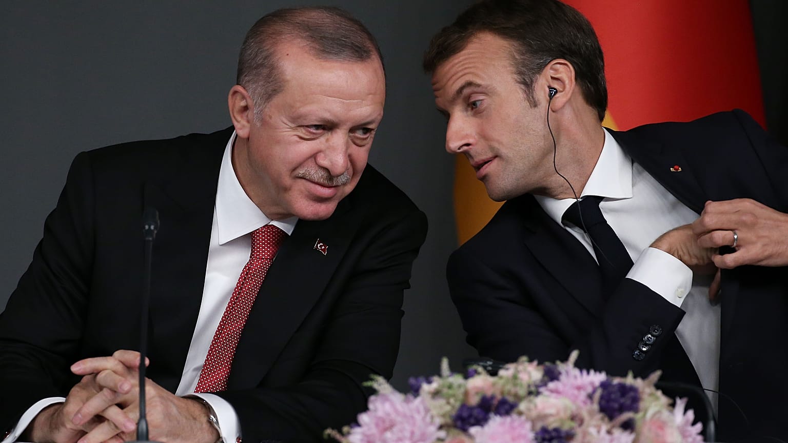 Cumhurbaşkanı Recep Tayyip Erdoğan ve Fransa Cumhurbaşkanı Emmanuel Macron 