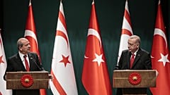 KKTC Cumhurbaşkanı Ersin Tatar ve Cumhurbaşkanı Erdoğan