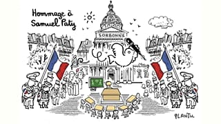 Karikatur Plantus zur Hommage an den ermordeten Lehrer Samuel Paty