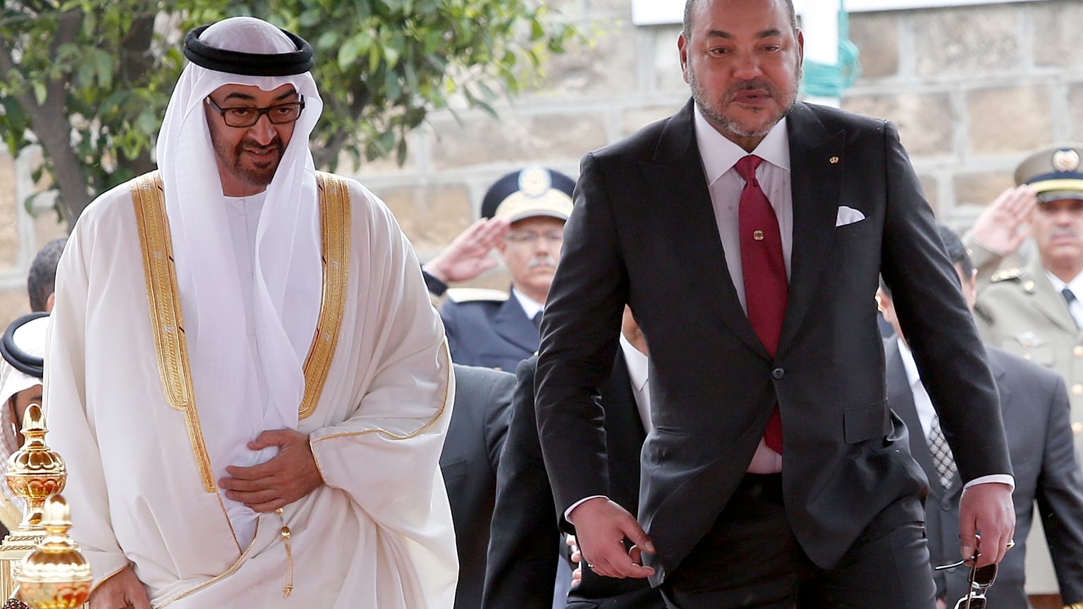 العاهل المغربي محمد السادس وولي عهد أبو ظبي محمد بن زايد 