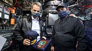 O K. Μητσοτάκης στο υποβρύχιο «Κατσώνης»