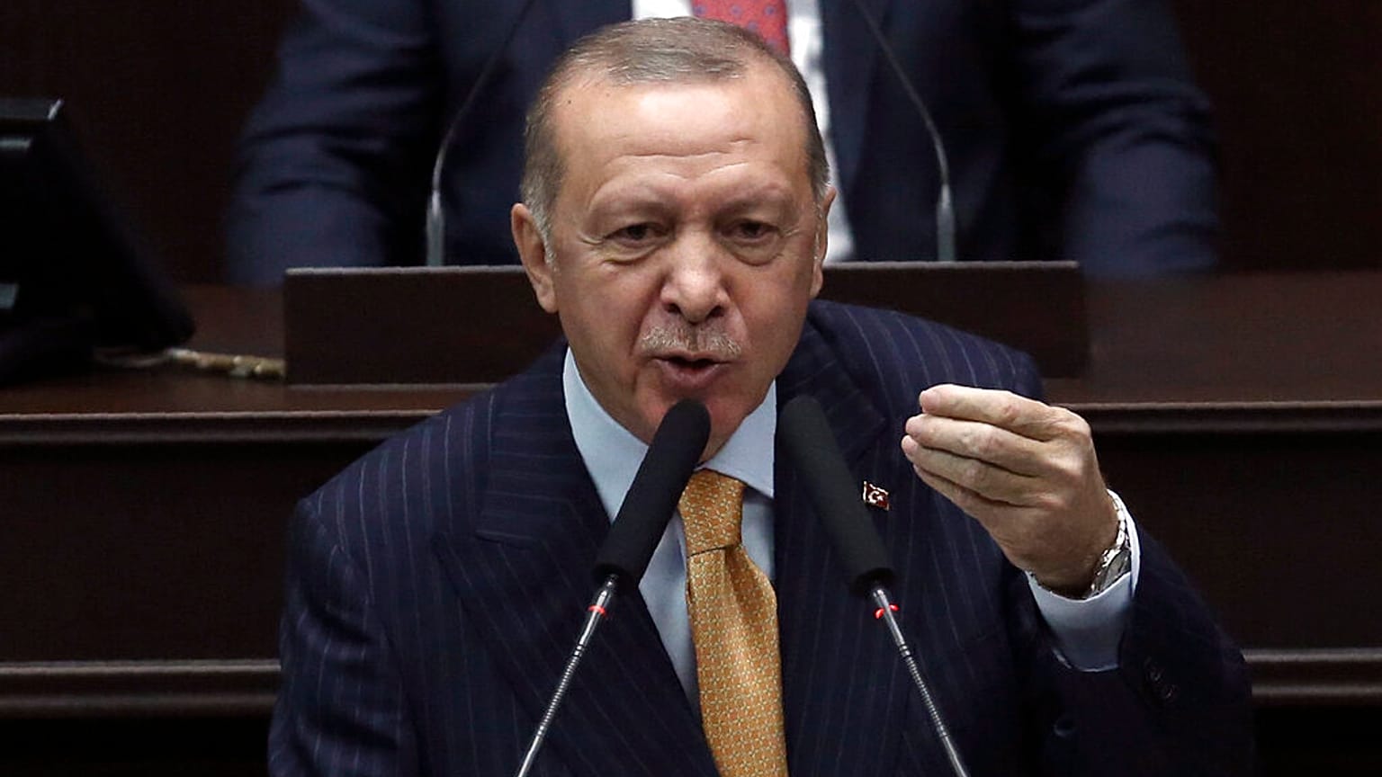 El presidente Erdogan este miércoles ante el Parlamento