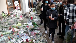 Peu après l'assassinat de Samuel Paty
