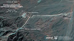 A Natanzról készült műholdas fotó a létesítmény bővítéséről tanúskodik