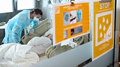 Corona-Patientin in der Uni-Klinik in Lausanne, September