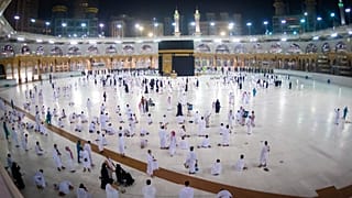 مشهد للمعتمرين في مكة. 2020/10/03