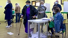 Избирательный участок в Тбилиси
