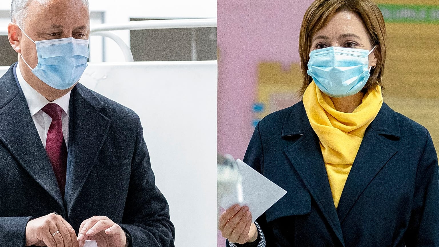 Moldova presidential election, Igor Dodon and Maia Sandu