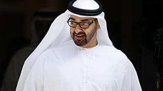 Crown Prince of Abu Dhabi, Sheik Mohamed bin Zayed Al Nahyan leaves 10 Downing Street in London, Monday, July 15, 2013