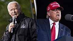 Montage : Joe Biden et Donald Trump, le 1er novembre 2020