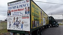 Агитационный фургон сторонников Дональда Трампа в Пенсильвании