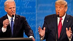 El candidato demócrata y exvicepresidente Joe Biden y el candidato republicano y presidente de EE.UU. Donald Trump.