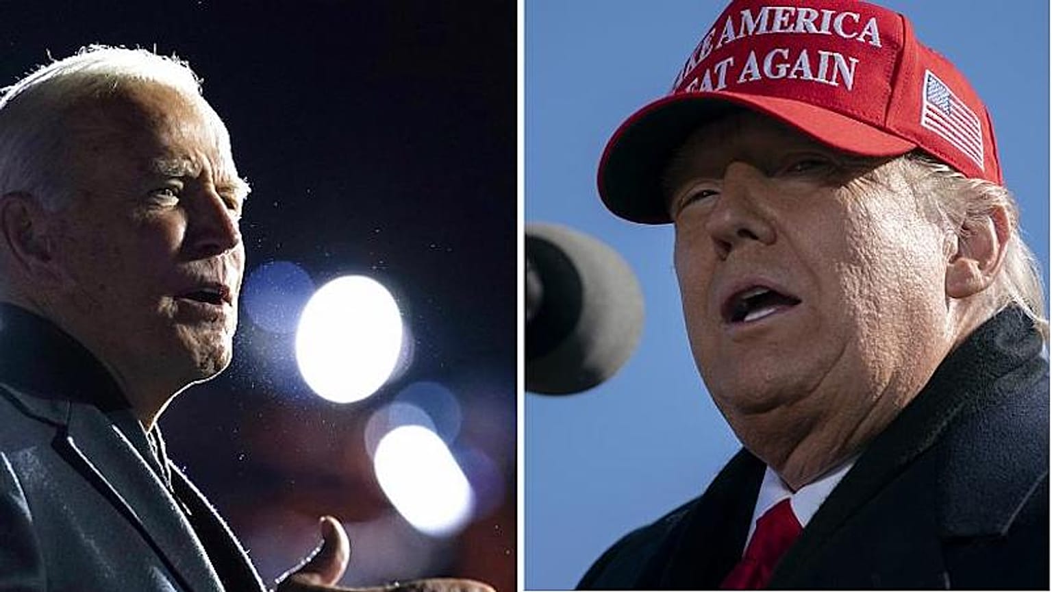 Joe Biden (sinistra) e Donald Trump (destra)