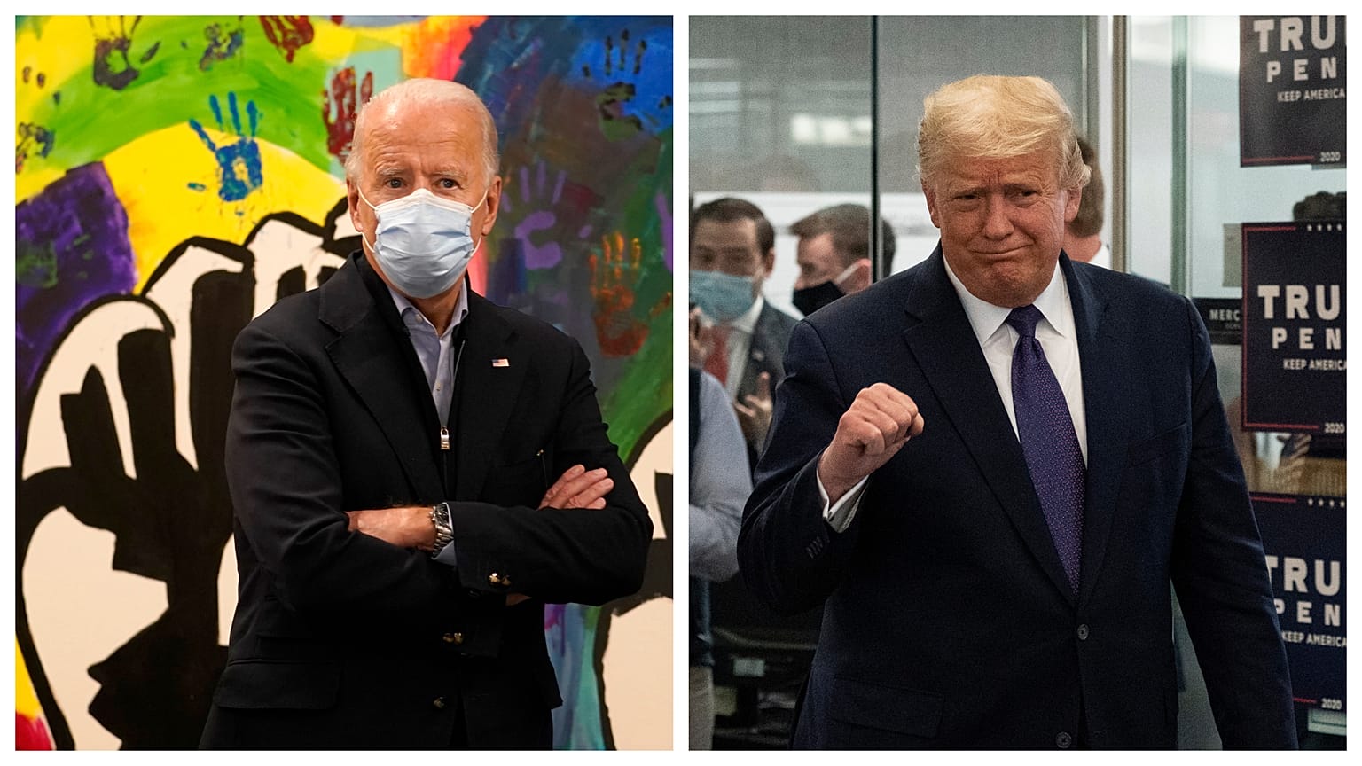 Joe Biden amerikai elnök és elődje Donald Trump