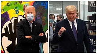 Joe Biden amerikai elnök és elődje Donald Trump