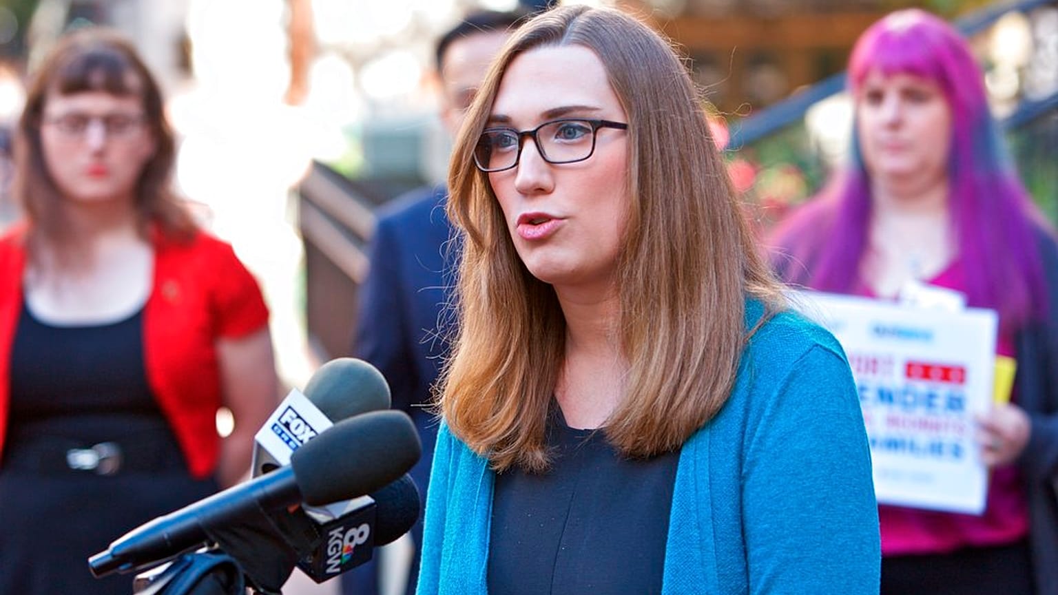 Sarah McBride in una foto del 2018