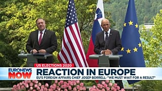 US Secretary of State Mike Pompeo and Slovenian PM Janez Jansa. Bled, August 2020