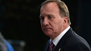Sweden's Prime Minister Stefan Lofven leaves the European Council building at the end of an EU summit in Brussels, Tuesday, July 21, 2020.