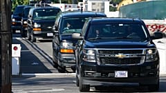 موكب ترامب يغادر البيت الأبيض في واشنطن. 2020/11/07