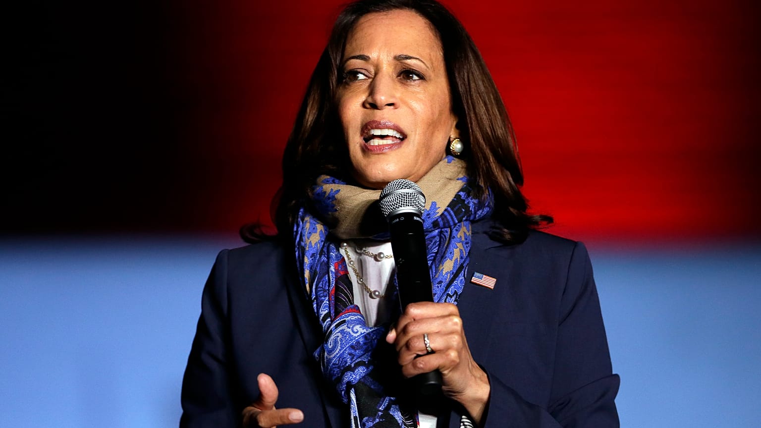 Democratic vice presidential candidate Sen. Kamala Harris, D-Calif., speaks to supporters during a campaign stop at the University of Houston Friday, Oct. 30, 2020, in Houston