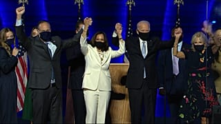 Fireworks cap off Biden Harris victory celebration
