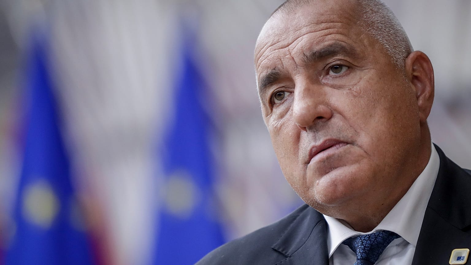 Bulgaria's Prime Minister Boyko Borissov arrives for an EU summit at the European Council building in Brussels, Thursday, Oct. 15, 2020. 