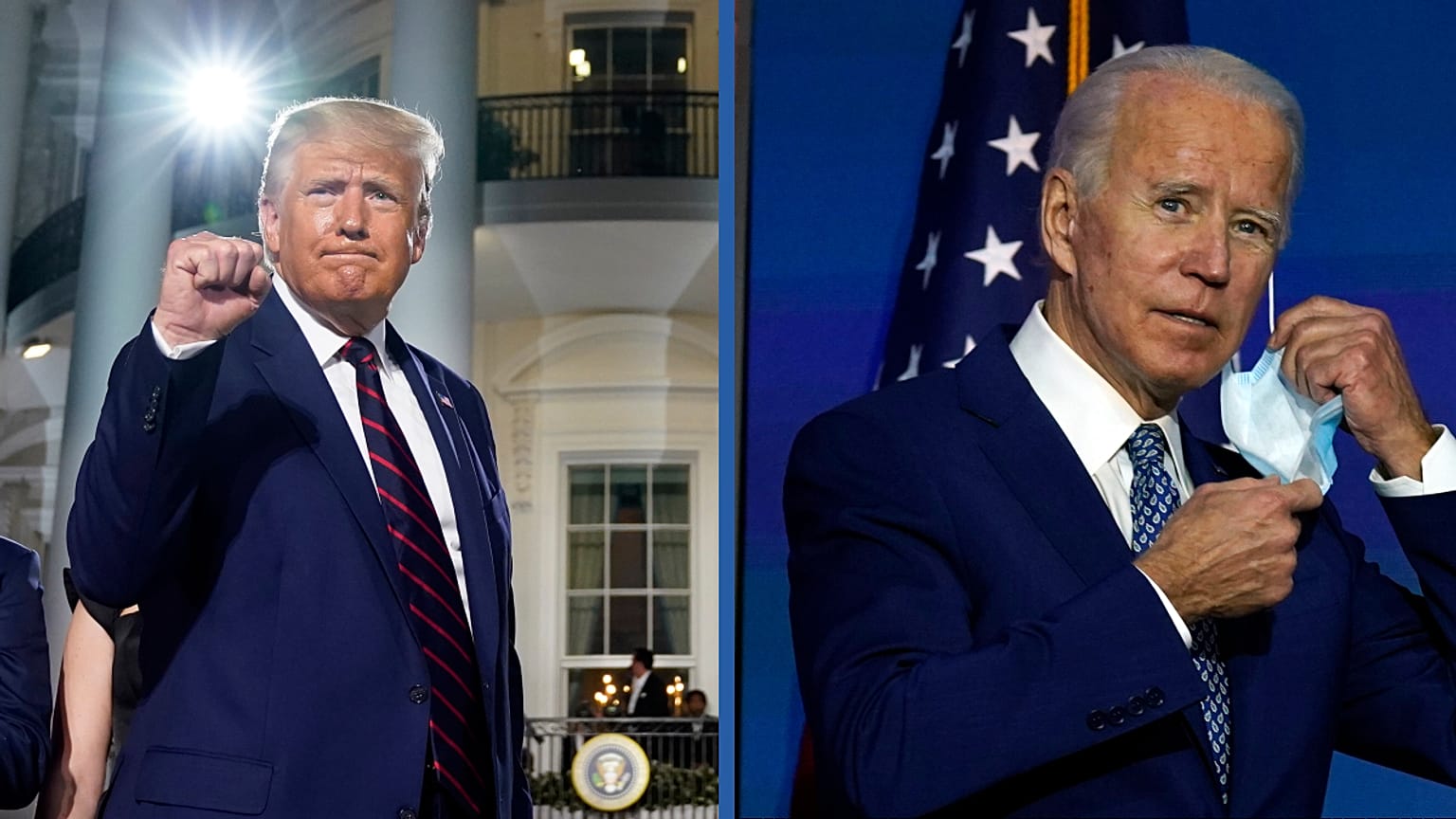 Donald Trump e Joe Biden tem duas formas distintas de enfrentar a Covid-19
