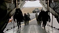 Soldats russes en partance pour le Haut Karabakh