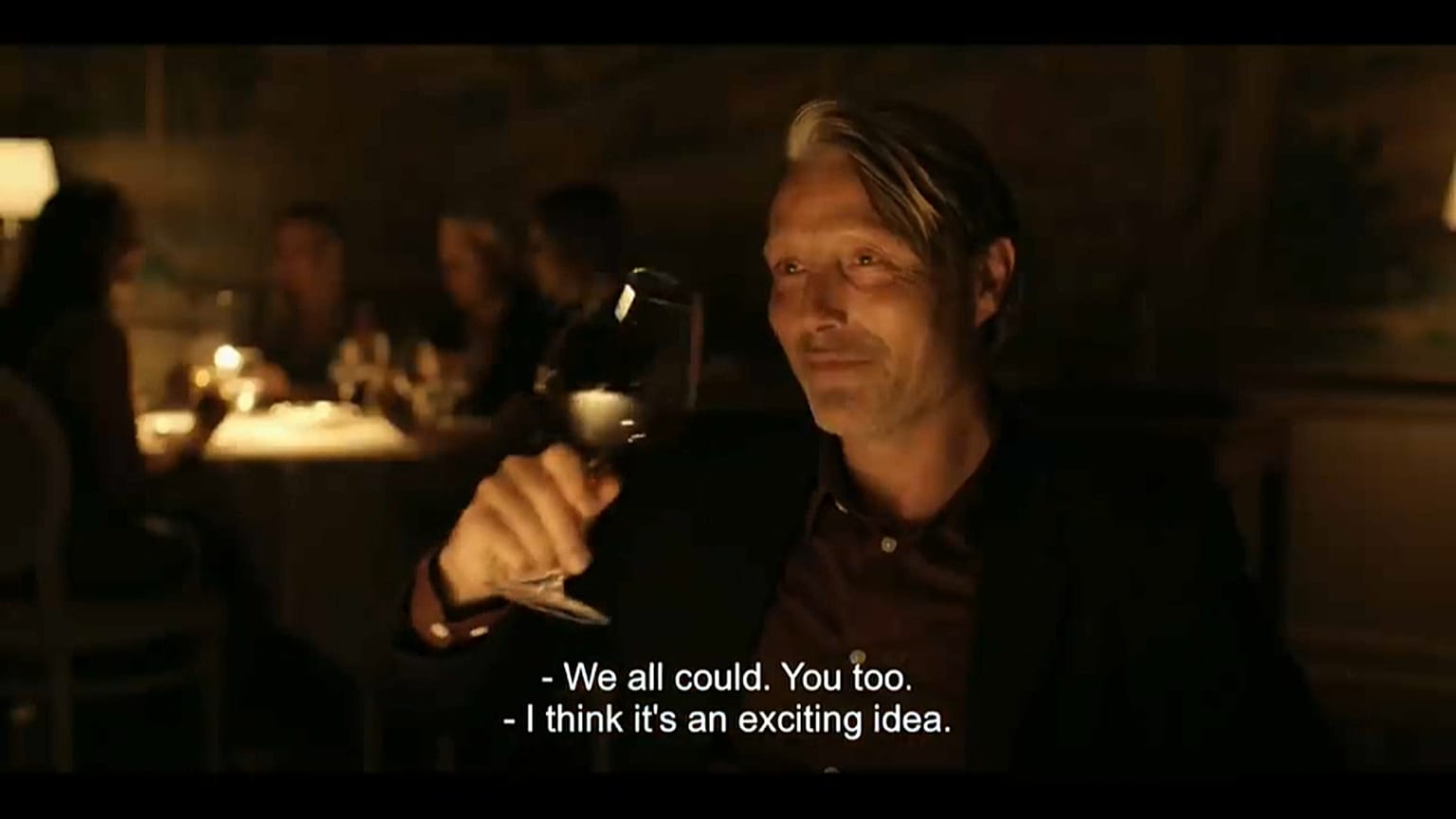 Un fotograma de la película danesa "Druk", de Thomas Vinterberg