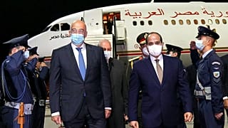 Υποδοχή του προέδρου της Αιγύπτου Αμπντέλ Φατάχ αλ Σίσι από τον Ν. Δένδια στην Αθήνα