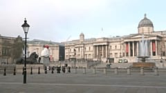 London's Trafalgar Square during lockdown this year
