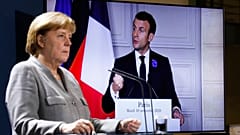 Almanya Başbakanı Merkel ile Fransa Cumhurbaşkanı Macron