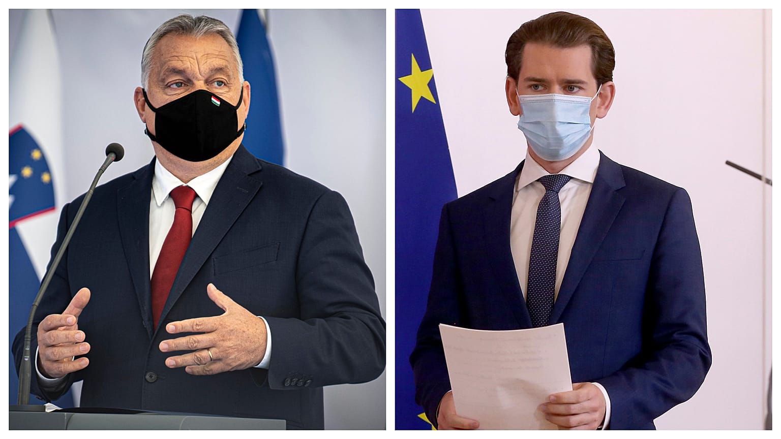 Orbán Viktor magyar miniszterelnök és Sebastian Kurz osztrák kancellár