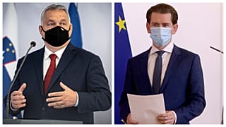 Orbán Viktor magyar miniszterelnök és Sebastian Kurz osztrák kancellár