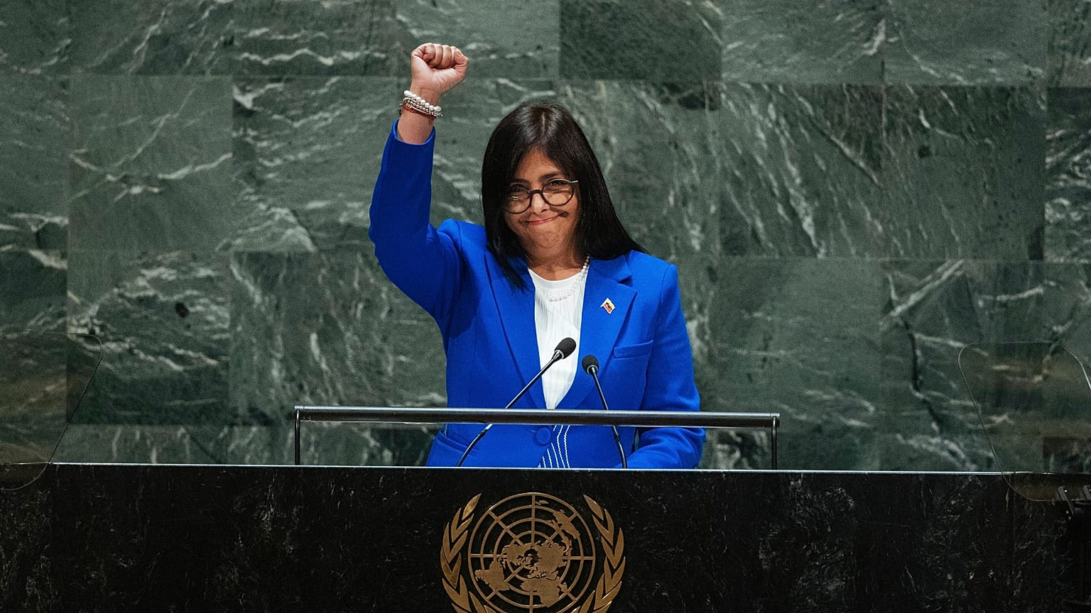 La vicepresidenta de Venezuela, Delcy Rodríguez en la Asamblea General de la ONU, Nueva York 27/9/2019
