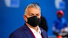 Hungary's Prime Minister Viktor Orban leaves the building during departures at the end of an EU summit in Brussels, Friday, Oct. 16