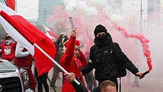 Manifestants nationalistes à Varsovie, 11 novembre 2020