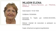 Elena Mladin's wanted picture