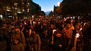 Az SZFE hallgatói által szervezett tüntetés 2020. október 23-án