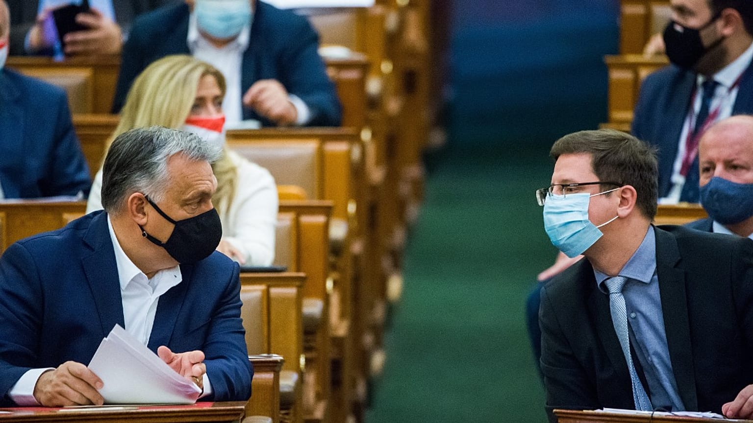 Orbán Viktor miniszterelnök és Gulyás Gergely kancelláriaminiszter