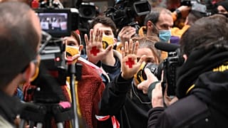 La protesta in Ungheria