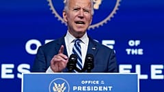 President-elect Joe Biden speaks at The Queen theatre, Tuesday, Nov. 10, 2020, in Wilmington