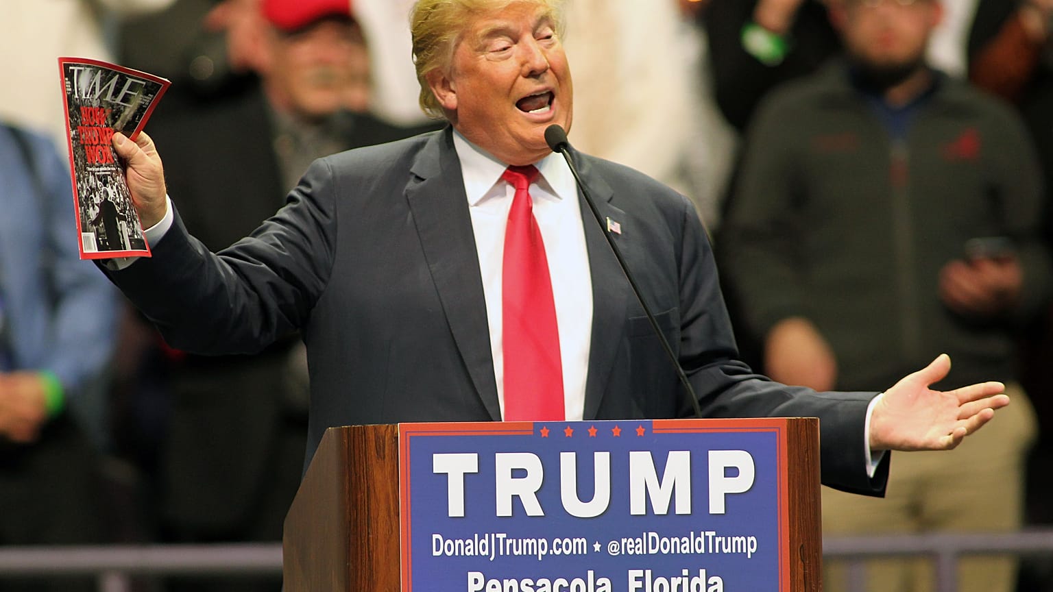 Donald Trump durante la campagna elettorale del 2016