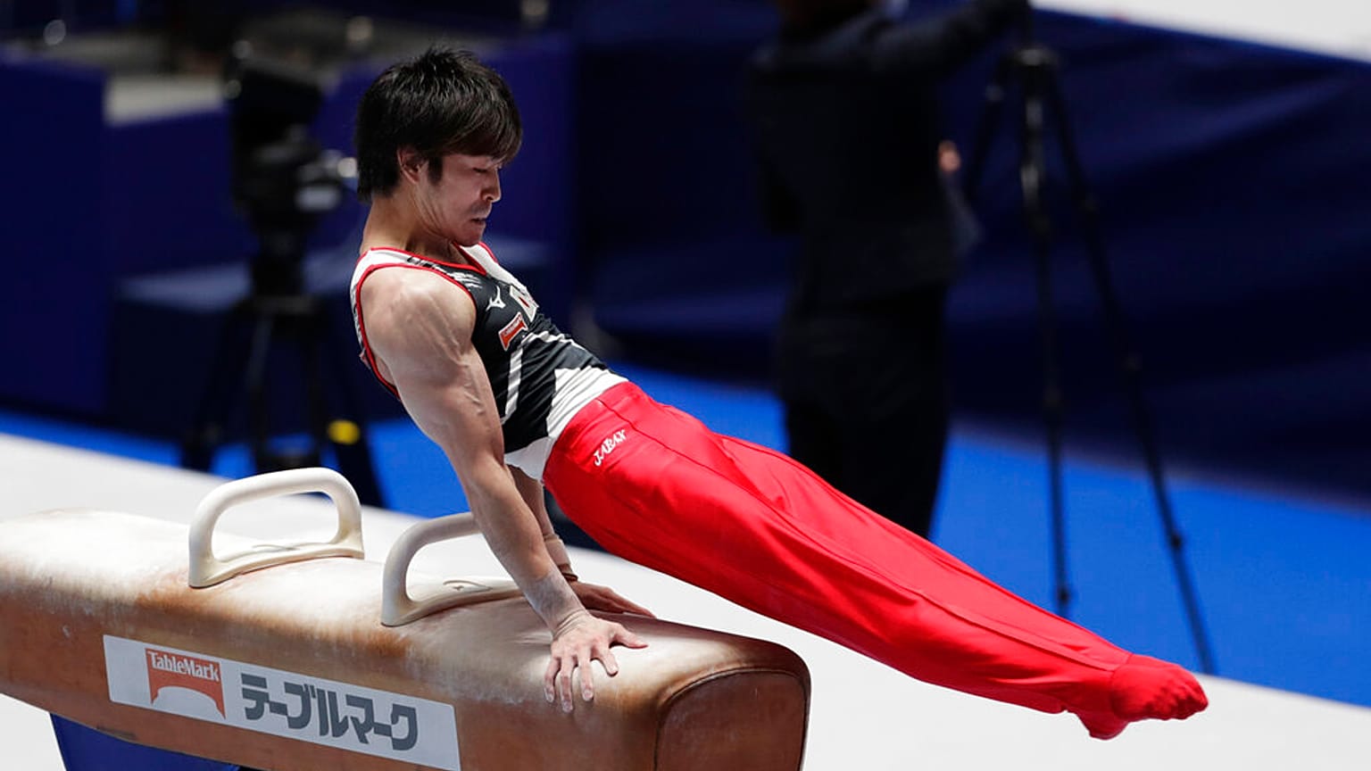 Tokyo'da düzenlenen olimpiyatların provası niteliğindeki spor turnuvasından bir kare.