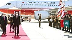 Η άφιξη του Ρετζέπ Ταγίπ Ερντογάν στα κατεχόμενα
