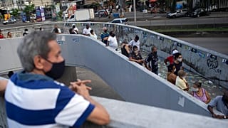 Fila de espera para votar na Rocinha, Rio de Janeiro
