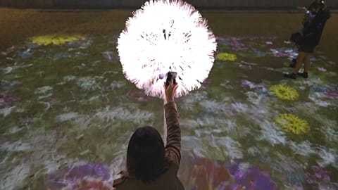 Souffler sur des pissenlits virtuels au Japon