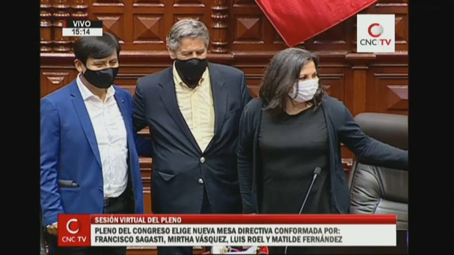 Francisco Sagasti, recién elegido presidente de Perú por el Congreso, Lima 16/11/2010